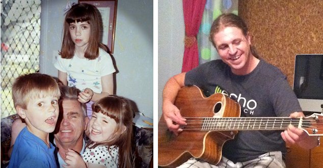 Adam, Grandpa Miller, Amy & Jennifer (top) 1990